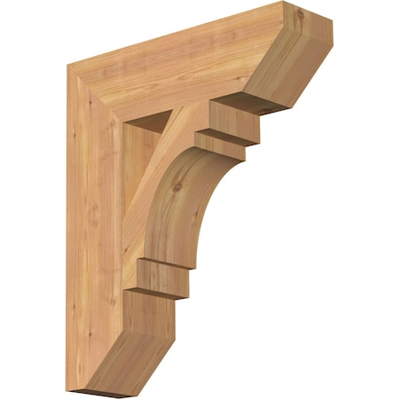 Ekena Millwork Merced Slat Smooth Bracket, Western Red Cedar, 5 1/2"W x 20"D x 24"H BKT06X20X24MRC06SWR